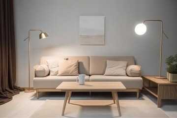 Luxurious Elegant Living Room Decor. Generative AI