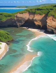 View of the beach Generated AI Image