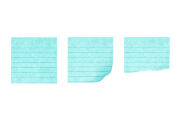 Sets of Blank Blue sticker notes