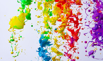 Pride Month - LGBTQ+ Abstrakter dynamischer Hintergrund Symbolbild  mit den bunten Farben des  Regenbogens