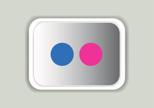 Ankara, Turkey - May 16, 2023: Flickr logo sign symbol vector. Mobile apps online service icon. Social Media App Logo.