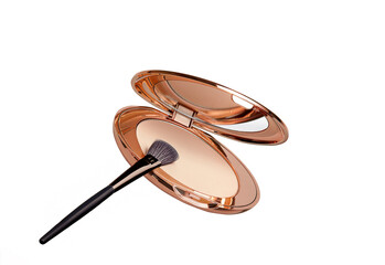 Make up powder and brush 