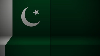 3d background with flag of Pakistan