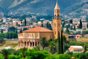 Fototapeta premium Beirut Travel Destination, generative ai