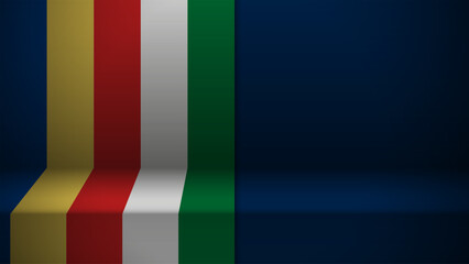 Fototapeta premium 3d background with flag of Seychelles