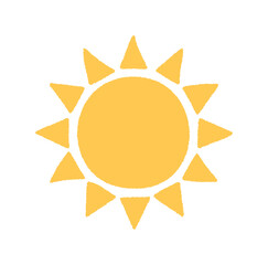 太陽・おひさまの手書きベクターイラスト／夏を感じるイラスト
