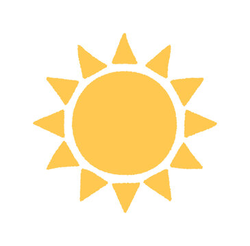 太陽・おひさまの手書きベクターイラスト／夏を感じるイラスト