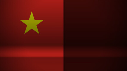 3d background with flag of Vietnam