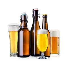 diverse Bierflaschen
