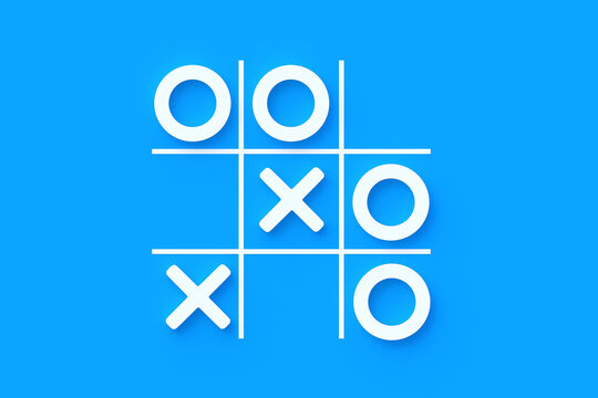 Premium PSD  Tic tac toe games strategy on transparent background