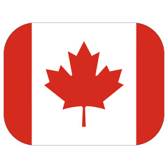 Fototapeta na wymiar Canada Flag. Flag of Canada in shape