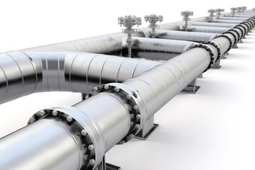 pipes isolated on white background. Generated by AI