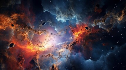 Obraz na płótnie Canvas fire in space