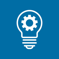 Idea process brainstorming outline logo icon vector design