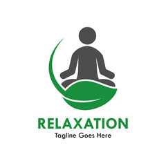 Relaxation design logo template illustration