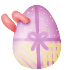 easter egg with ribbon