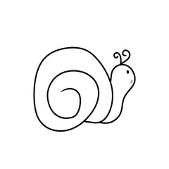 snail cartoon, cartoon outline, vector,illustration