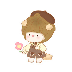 Boy cartoon character,vector, illustration,hand drawn