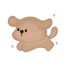 Cute dog cartoon character illustration vector