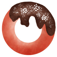 donut with chocolate