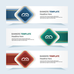 Vector modern set of colorful abstract banners. For card and banner needs. Vector Illustration