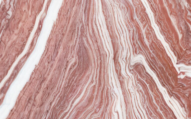 Vector background. Pink striped veined texture marble, stone surface.