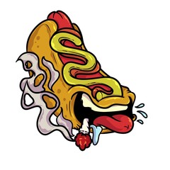 Cartoon food and beverage logo icon mascot usage for products 