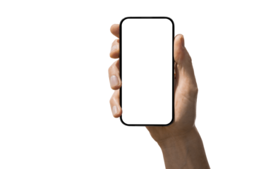 Phone iPhone photographed in sunlight on a transparent png background