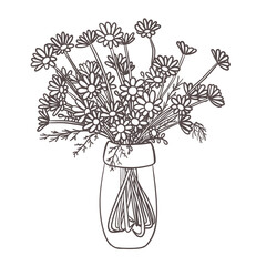 beautiful flowers in a vase