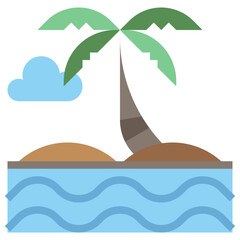 Fototapeta na wymiar beach line icon,linear,outline,graphic,illustration
