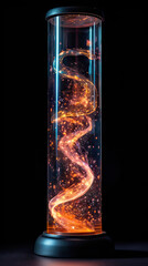A mini galaxy inside a vacuum tube.