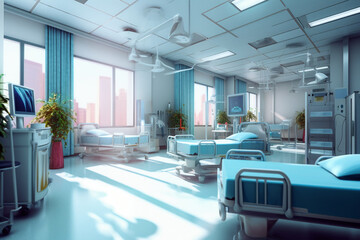 Obraz premium hospital background for website, AI generative