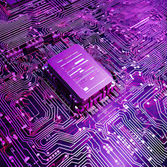 Purple high tech circuit board