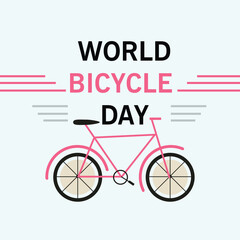 Vector illustration of a Background for World Bicycle Day.
