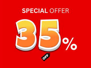 Special offer 35% off vector