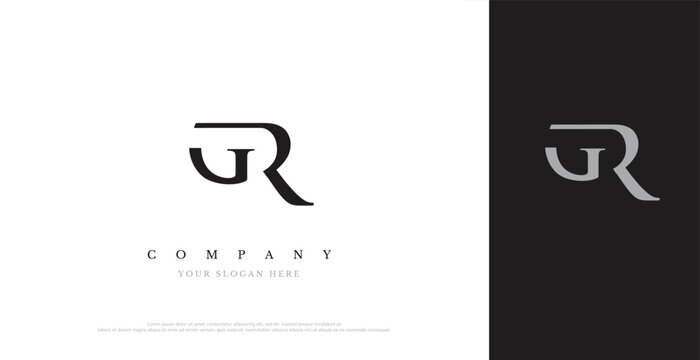 Initial GR Logo Design Vector 