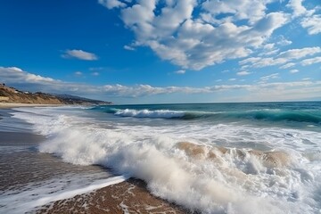 waves on the beach. 