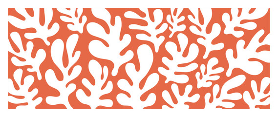 Abstract botanical art background vector. Natural hand drawn pattern design with leaves, branch. Simple contemporary style illustrated Design for fabric, print, cover, banner, wallpaper.