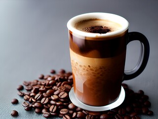 Eine Tasse Kaffee im Büro, bei Feierabend - mit Generativer AI erstellt