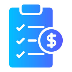 check list gradient icon