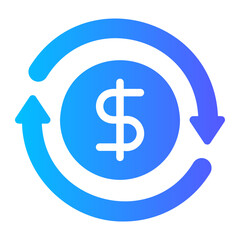 dollar gradient icon