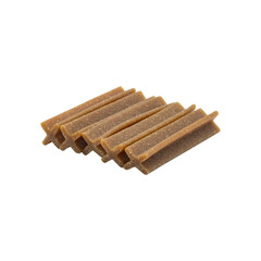 Five stick dog food isolated on transparent background