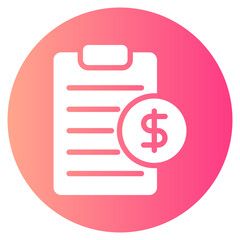 Fototapeta premium clipboard gradient icon