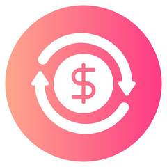 dollar gradient icon