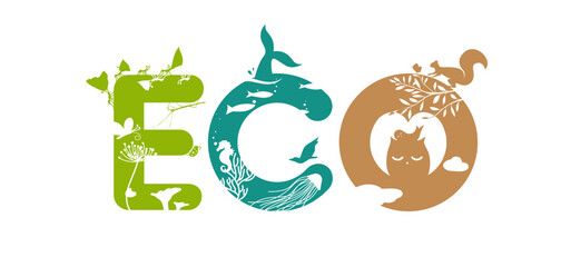 label éco vectoriel couleur