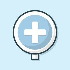 Fototapeta premium Hospital Traffic Sign