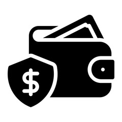 payment protection glyph icon