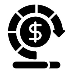 performance money glyph icon