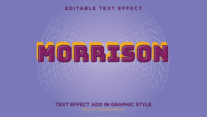 Glowing and editable text style effect Morrison text style theme