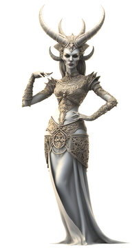Demon Girl Lilith Character Design full Body Portrait, Generative AI
